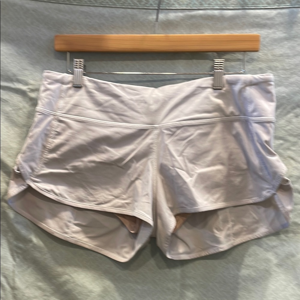 Lululemon Athletica Cream Athletic Shorts with Built-in Liner